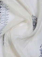 Neck Work Cotton Blend Unstitched Suit With Dupatta