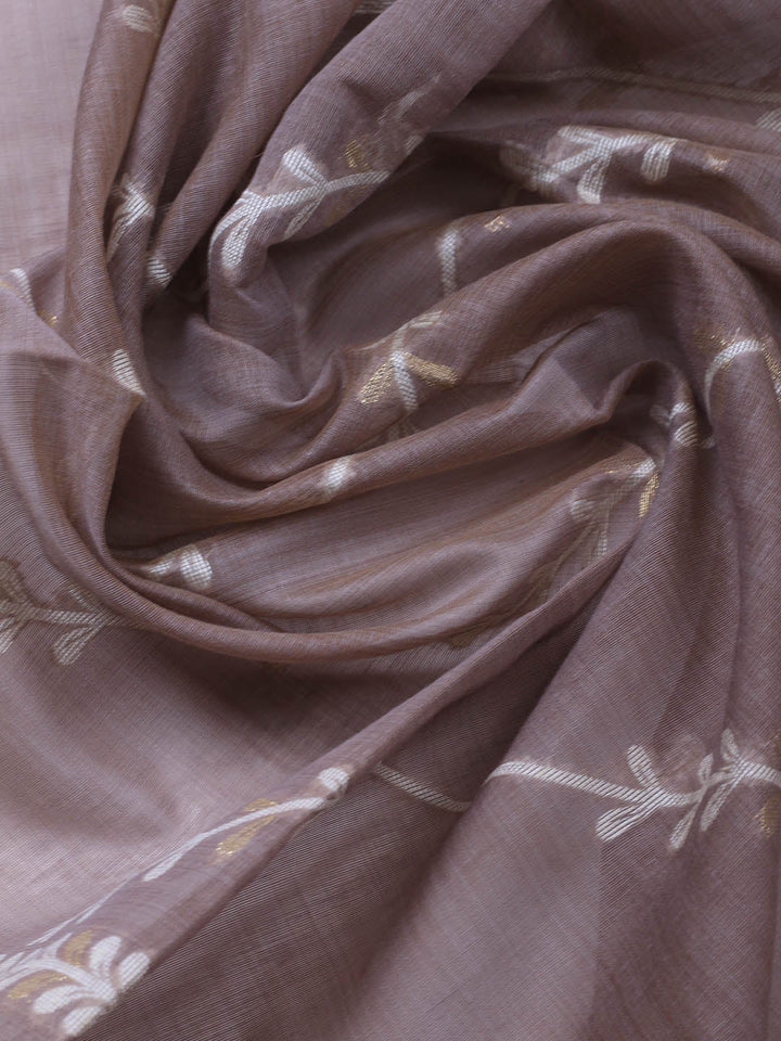 Neck Embroidery Chanderi Unstitched Suit With Dupatta
