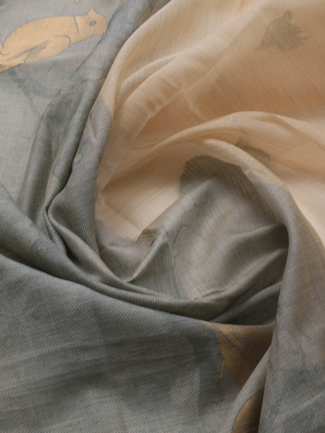 Jamdhani Chanderi Unstitched Suit Piece With Dupatta