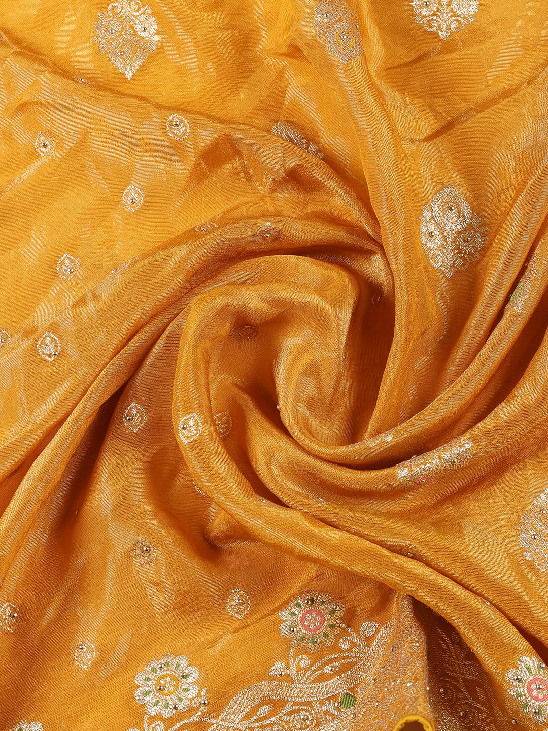 Woven Tissue Unstitched Suit Piece With Dupatta