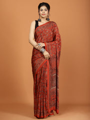 Digital Printed Crepe Woven Saree