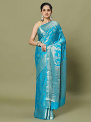 Zari Jaal Woven Crepe Saree