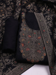 Pashmina Woven Design Unstitched Kurta With Pant & Dupatta