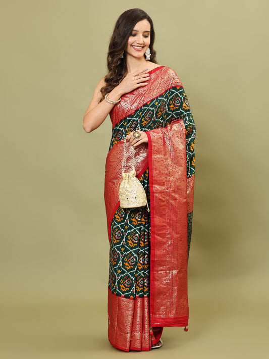 Patola Printed Art Silk Woven Saree