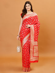 Zari Border Banarasi Woven Saree