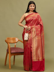 Zari Jaal Woven Handloom Saree