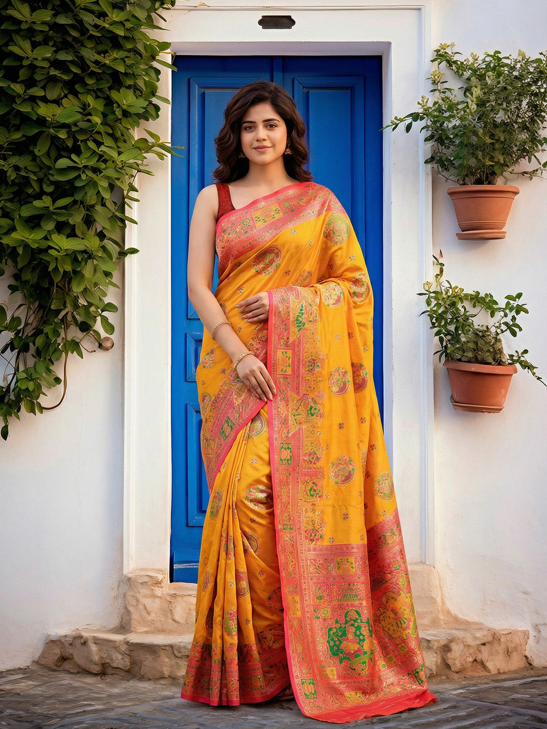 Woven Design Art Silk Saree