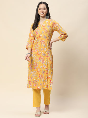 Printed Cotton Kurta Set