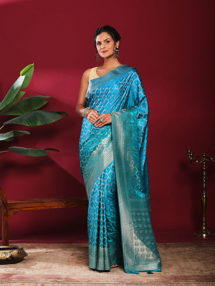 Woven Design Satin Saree