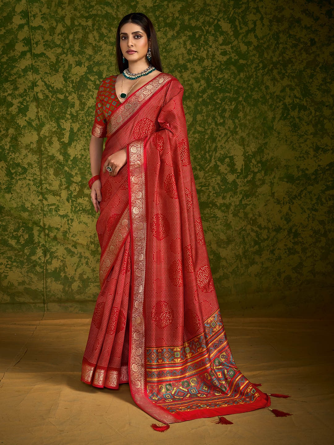 Zari Border Art Silk Saree