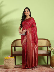Plain Crepe Saree