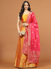 Banarasi Unstitched Choli With Lehenga & Dupatta