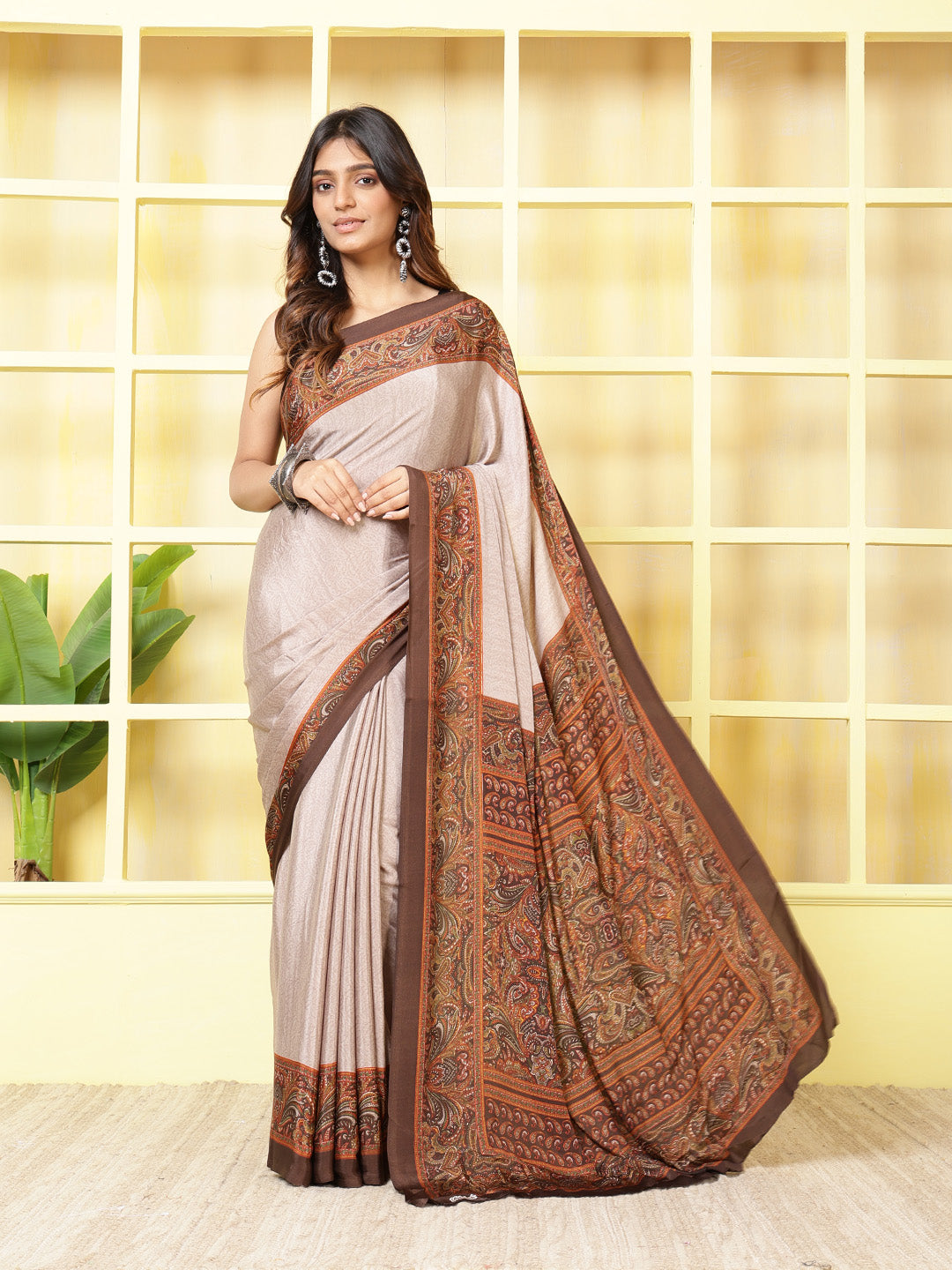 Digital Printed Crepe Saree