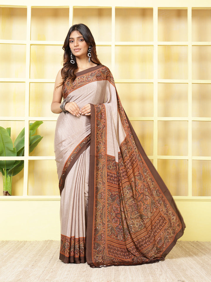 Digital Printed Crepe Saree