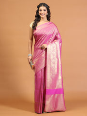 Zari Jaal Brocade Handloom Woven Saree