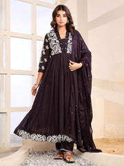 Printed Cotton Blend Kurta With Pant & Dupatta