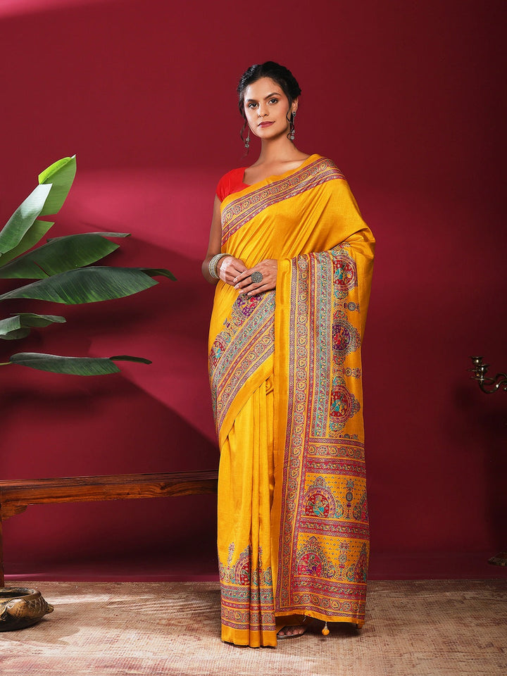 Digital Print Art Silk Saree