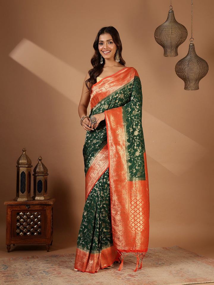 Plain Crepe Saree