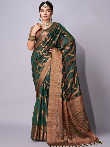 Zari Jaal Woven Art Silk Saree