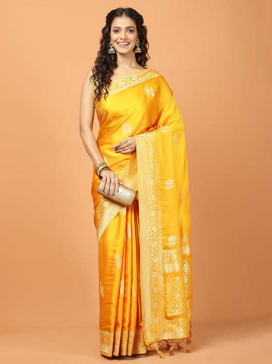 Zari Booti Woven Art Silk Saree