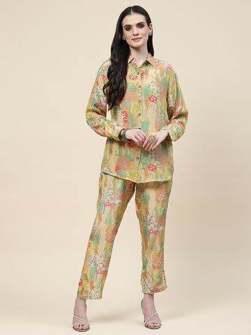 Printed Crepe Kurti With Pants