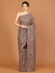 Heavy Embroidery Georgette Saree