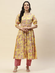 Printed Cotton Anarkali Kurta