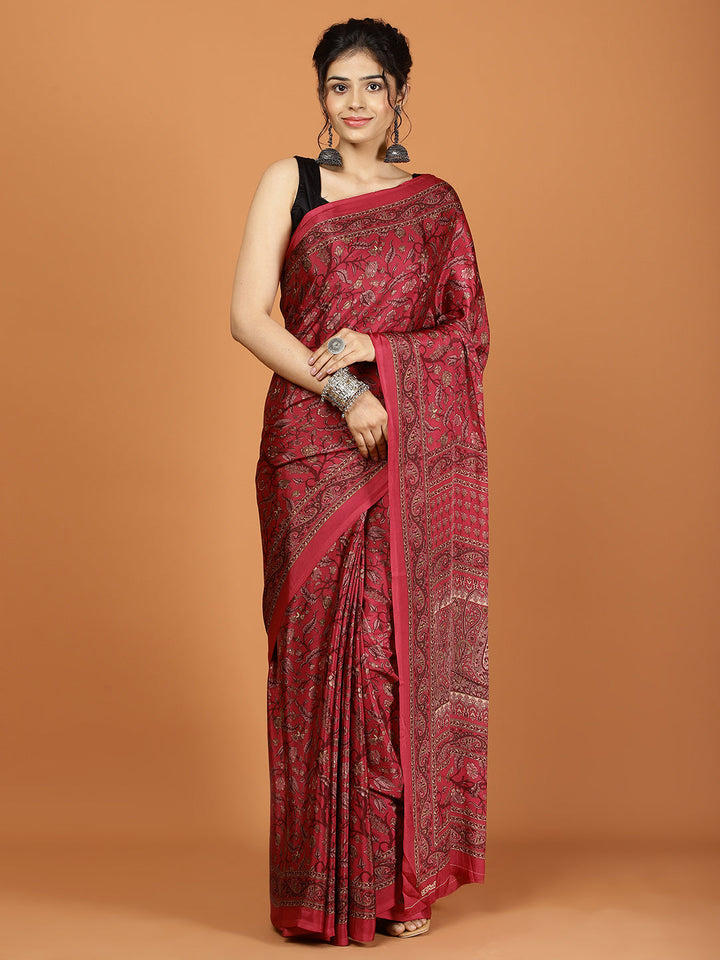 Digital Printed Crepe Woven Saree