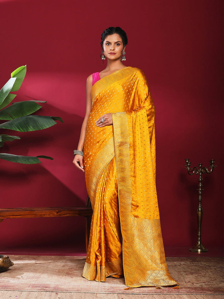 Woven Design Satin Saree