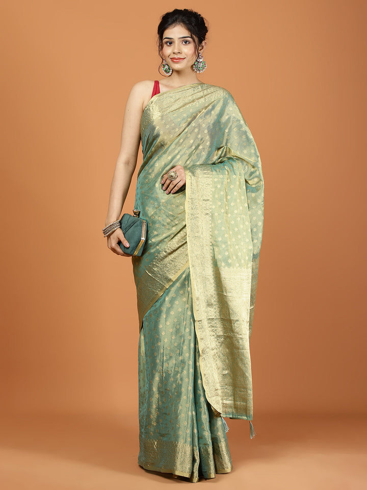 Zari Jaal Cotton Woven Saree