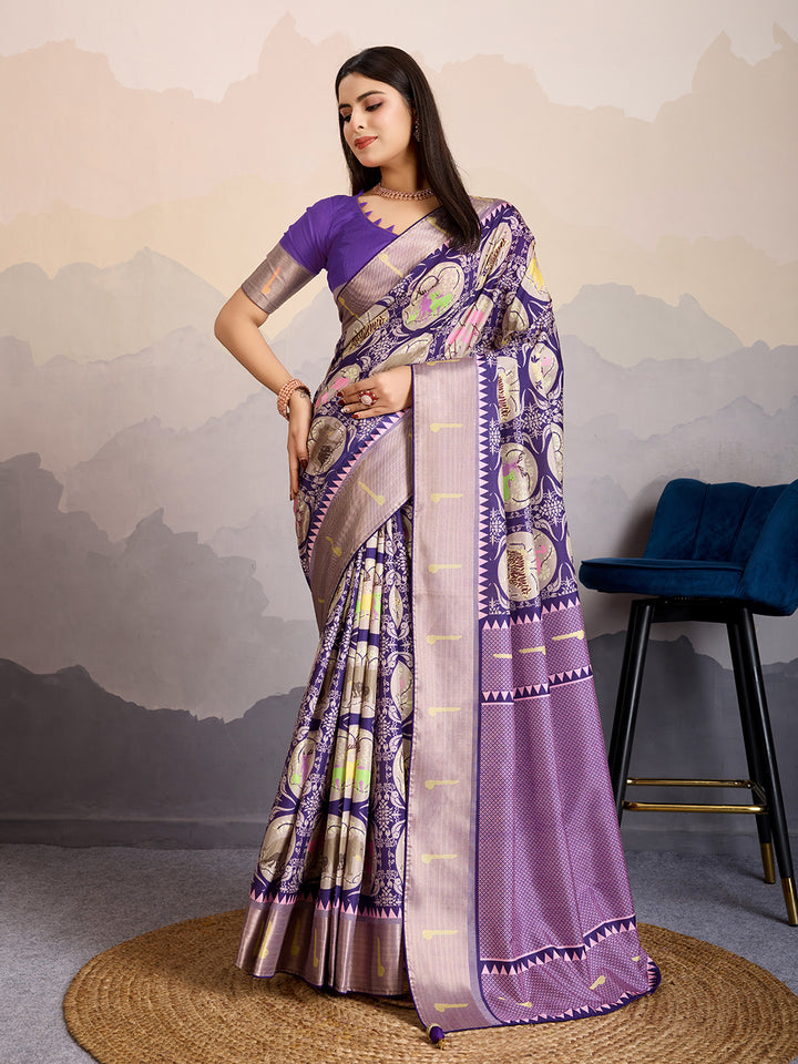 Printed Art Silk Saree