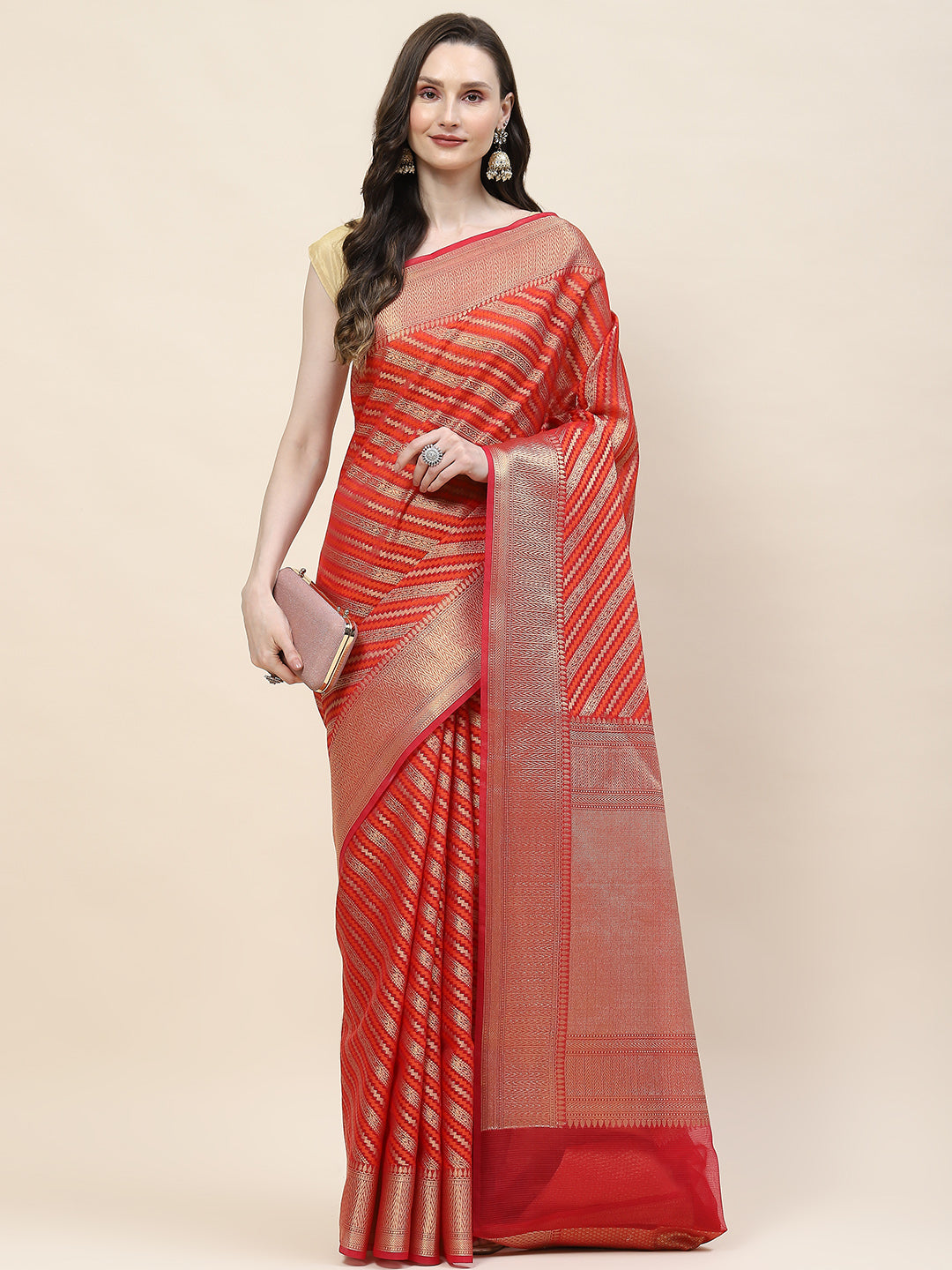 Zari Jaal Woven Cotton Saree