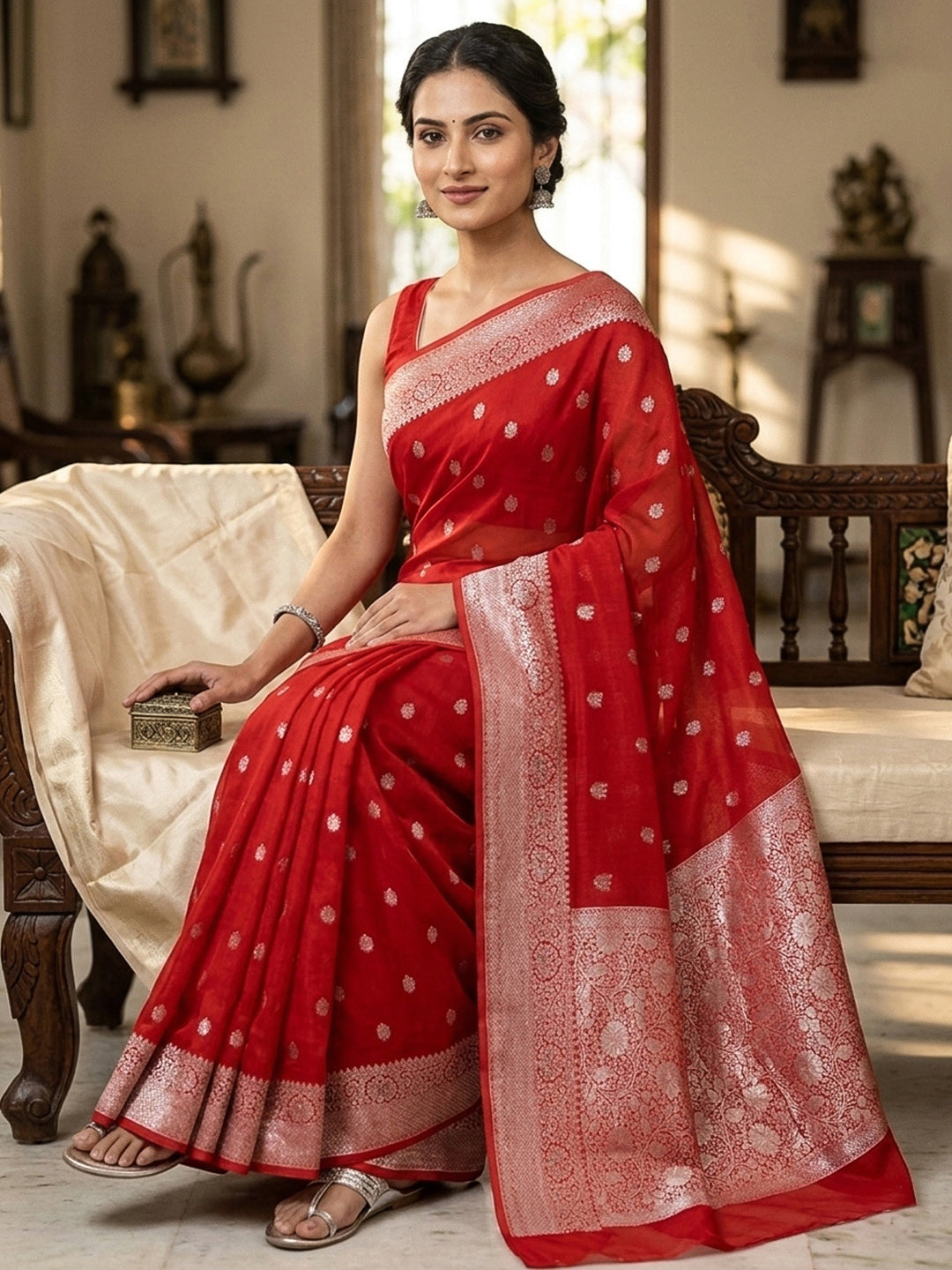 Zari Woven Art Silk Saree