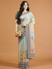 Digital Printed Georgette Saree