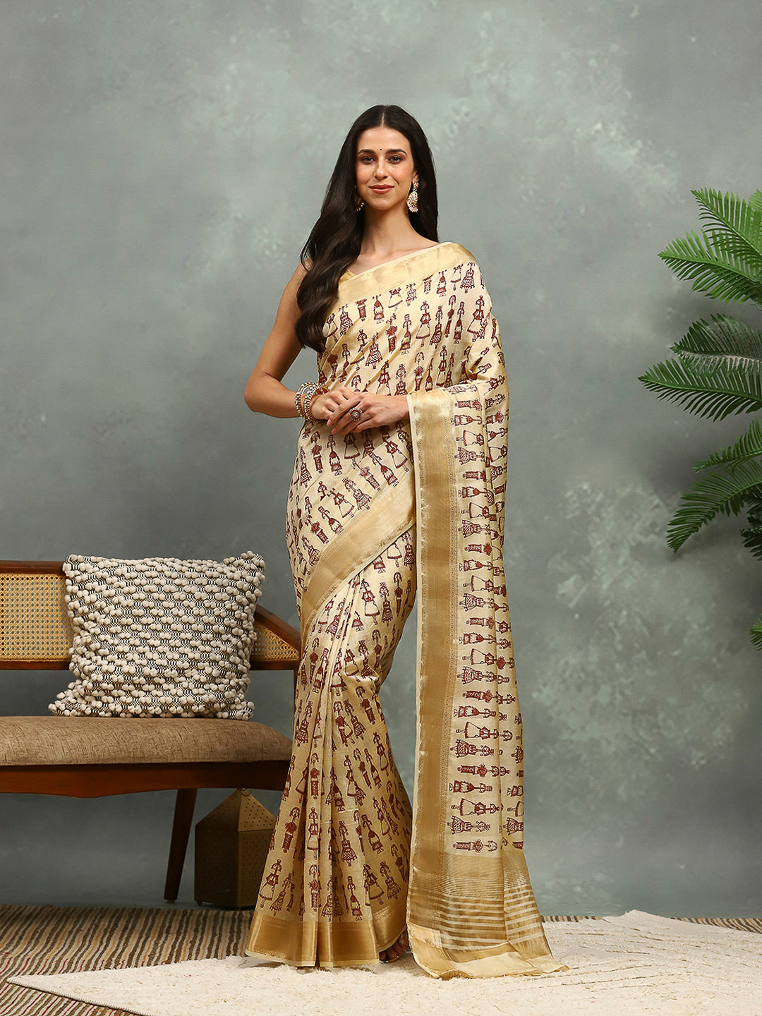 Digital Printed Art Silk Saree