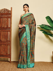 Floral Printed Art Silk Saree