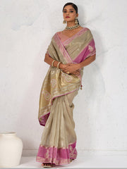 Woven Design Linen Saree