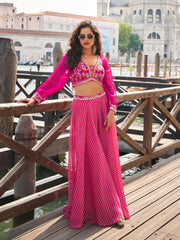 Embroidered Art Silk Choli & Plazzo