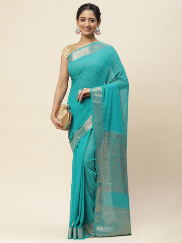 Stone Booti Woven Chiffon Saree