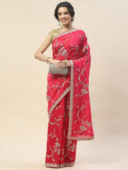 Sequence Embroidered Organza Saree