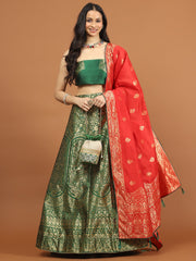 Banarasi Unstitched Choli With Lehenga & Dupatta