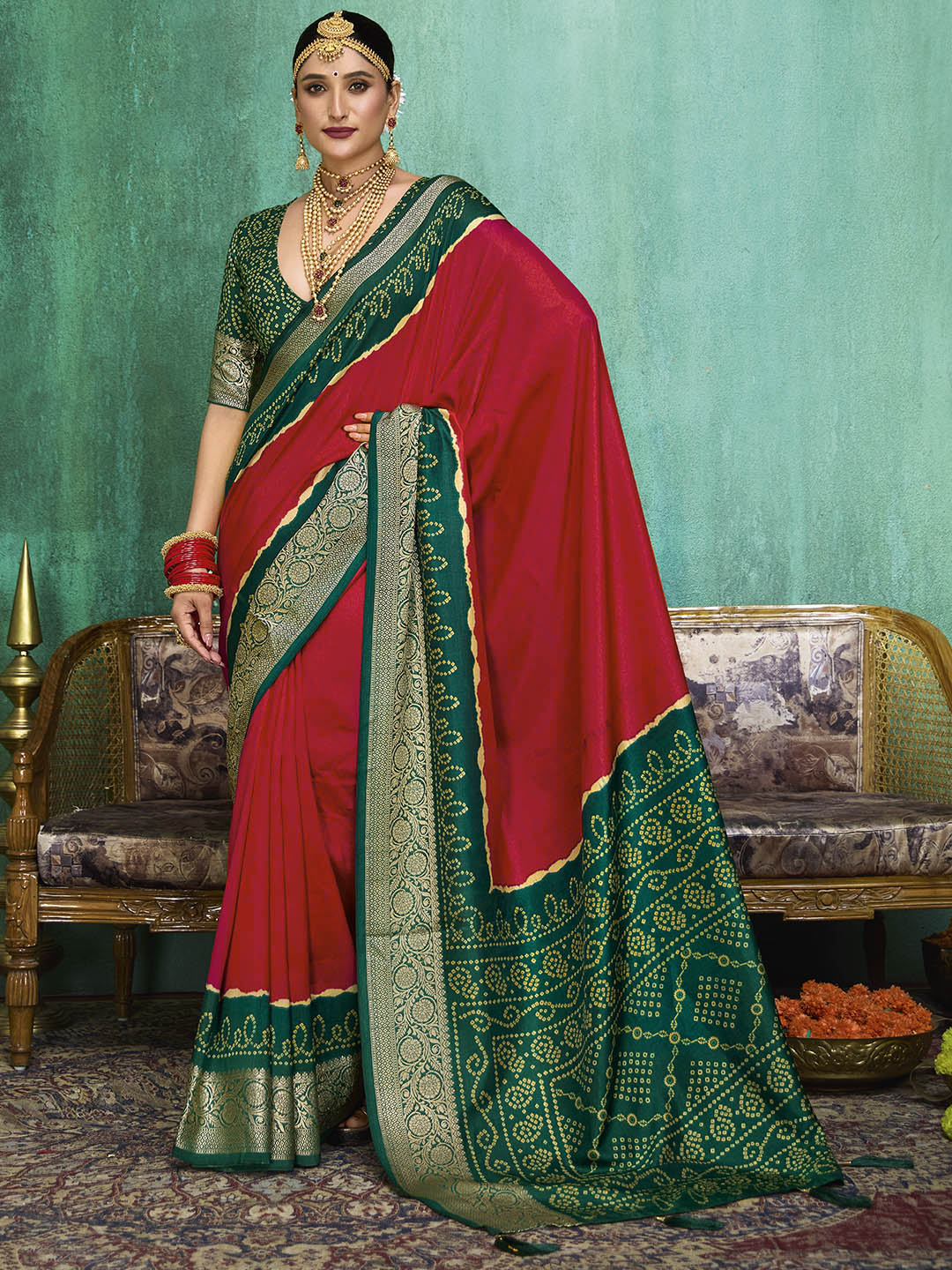 Printed Art Silk Saree