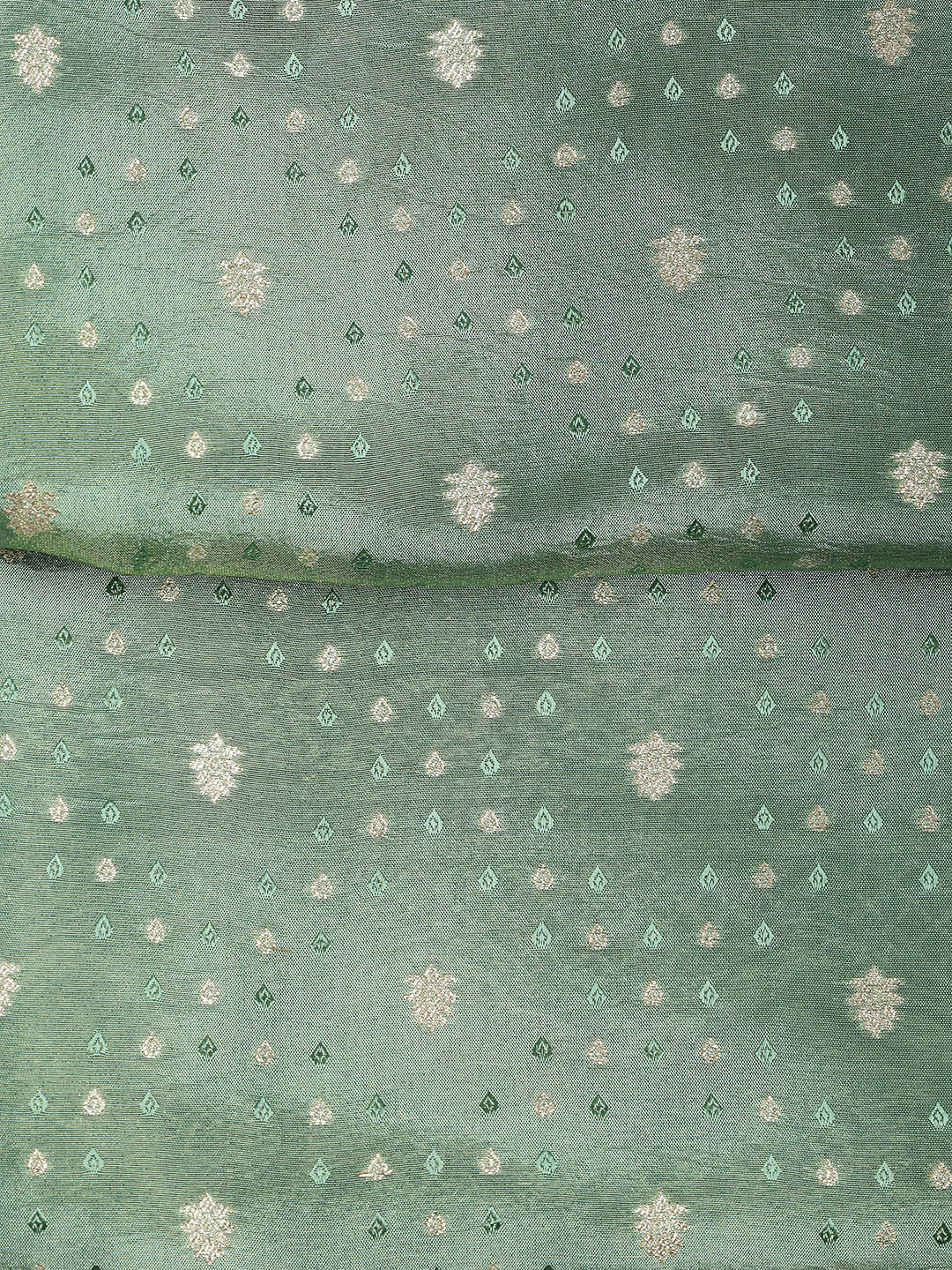 Embroidered Art Silk Unstitched Suit Piece With Dupatta