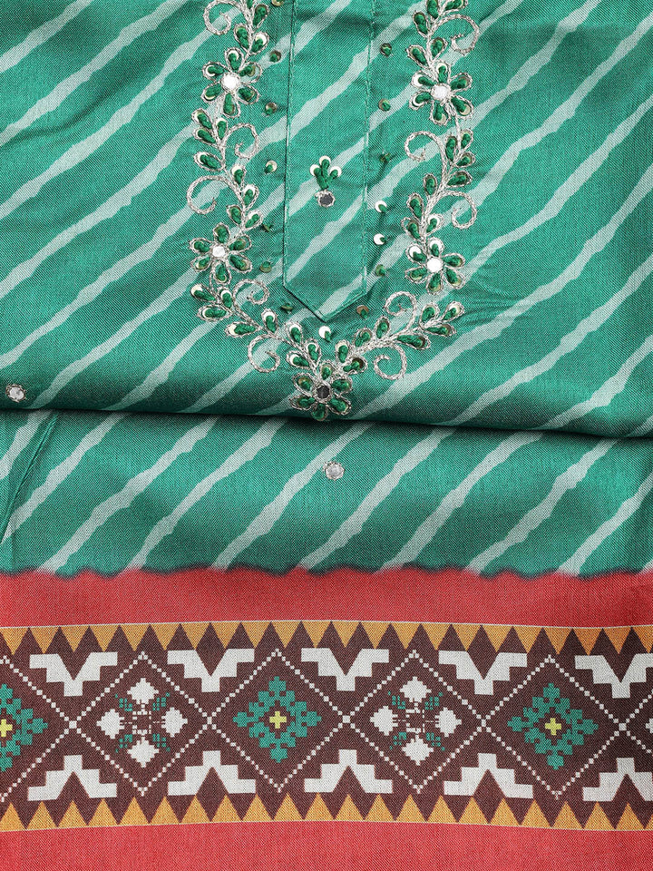 Cotton Blend Unstitched Suit Piece With Dupatta