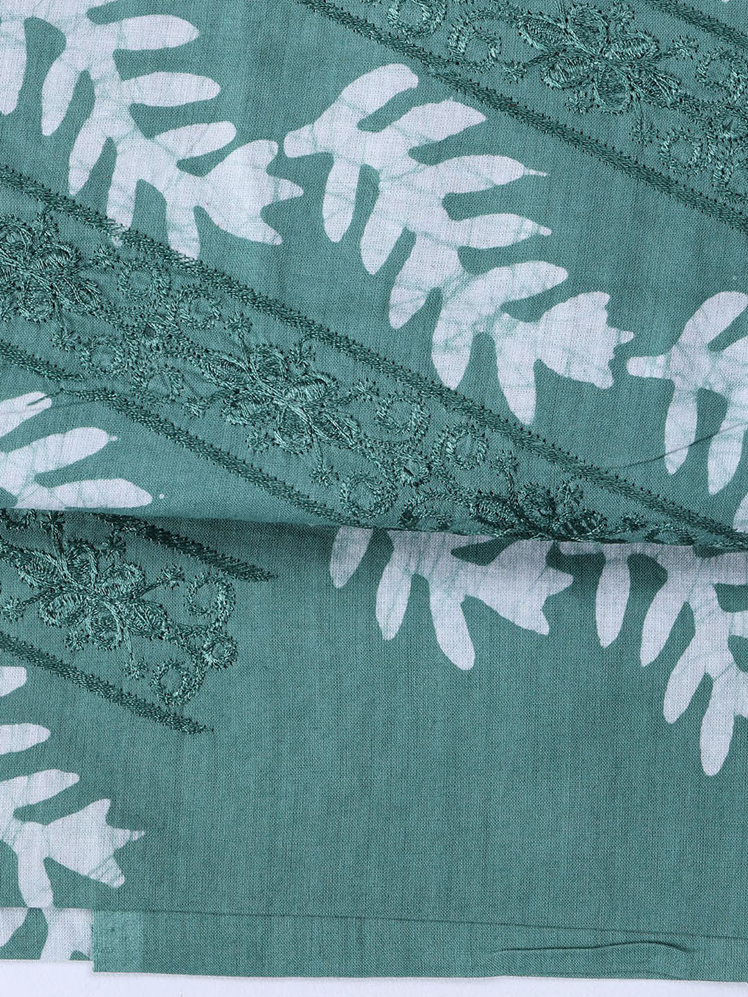 Printed Cotton Blend Unstitched Suit With Dupatta