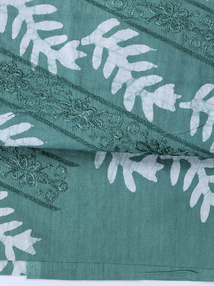 Printed Cotton Blend Unstitched Suit With Dupatta