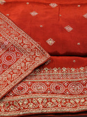 Woven Art Silk Unstitched Suit Piece With Dupatta