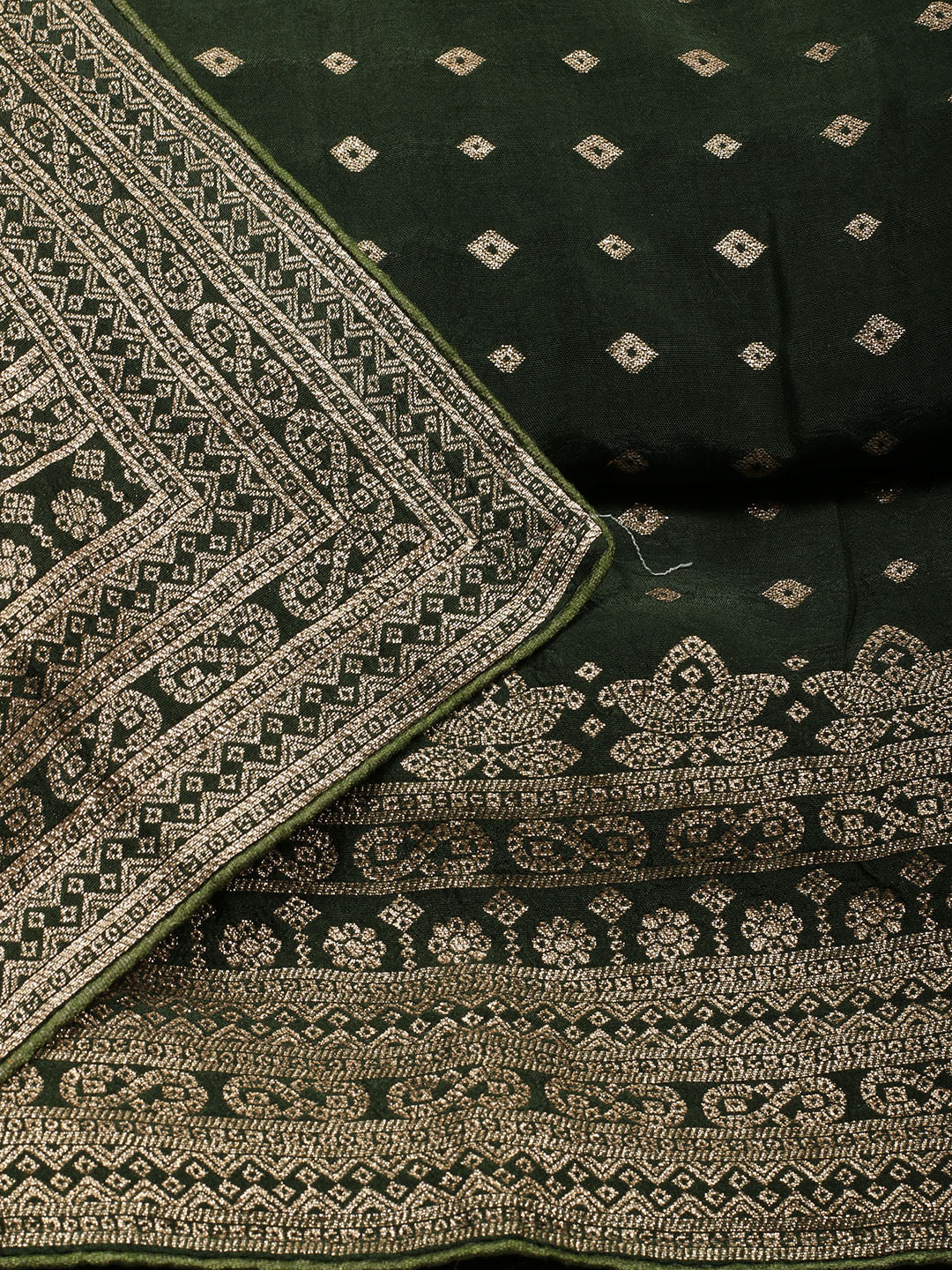 Woven Chanderi Unstitched Suit Piece With Dupatta