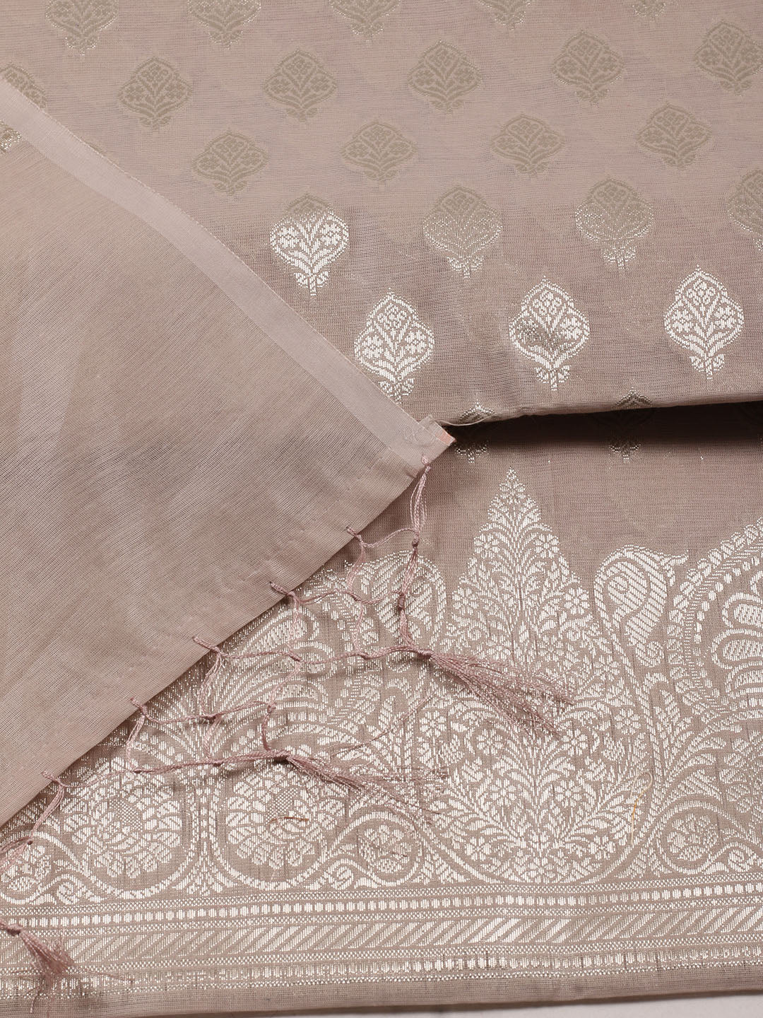 Woven Chanderi Unstitched Suit With Dupatta