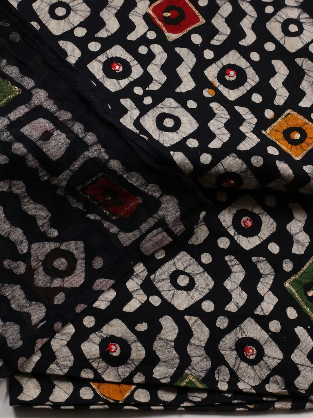 Printed Cotton Blend Unstitched Suit With Dupatta